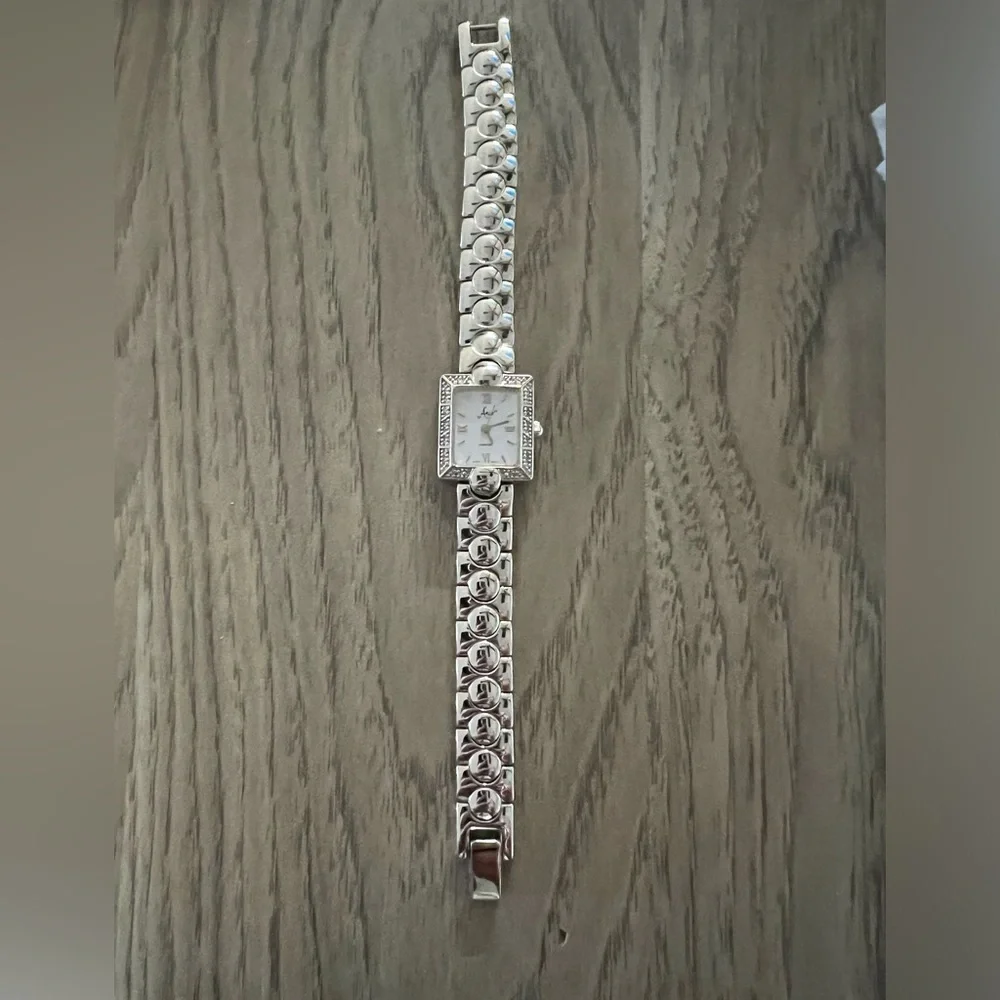 Aria Ladies Watch with Genuine Diamond Accented Bezel